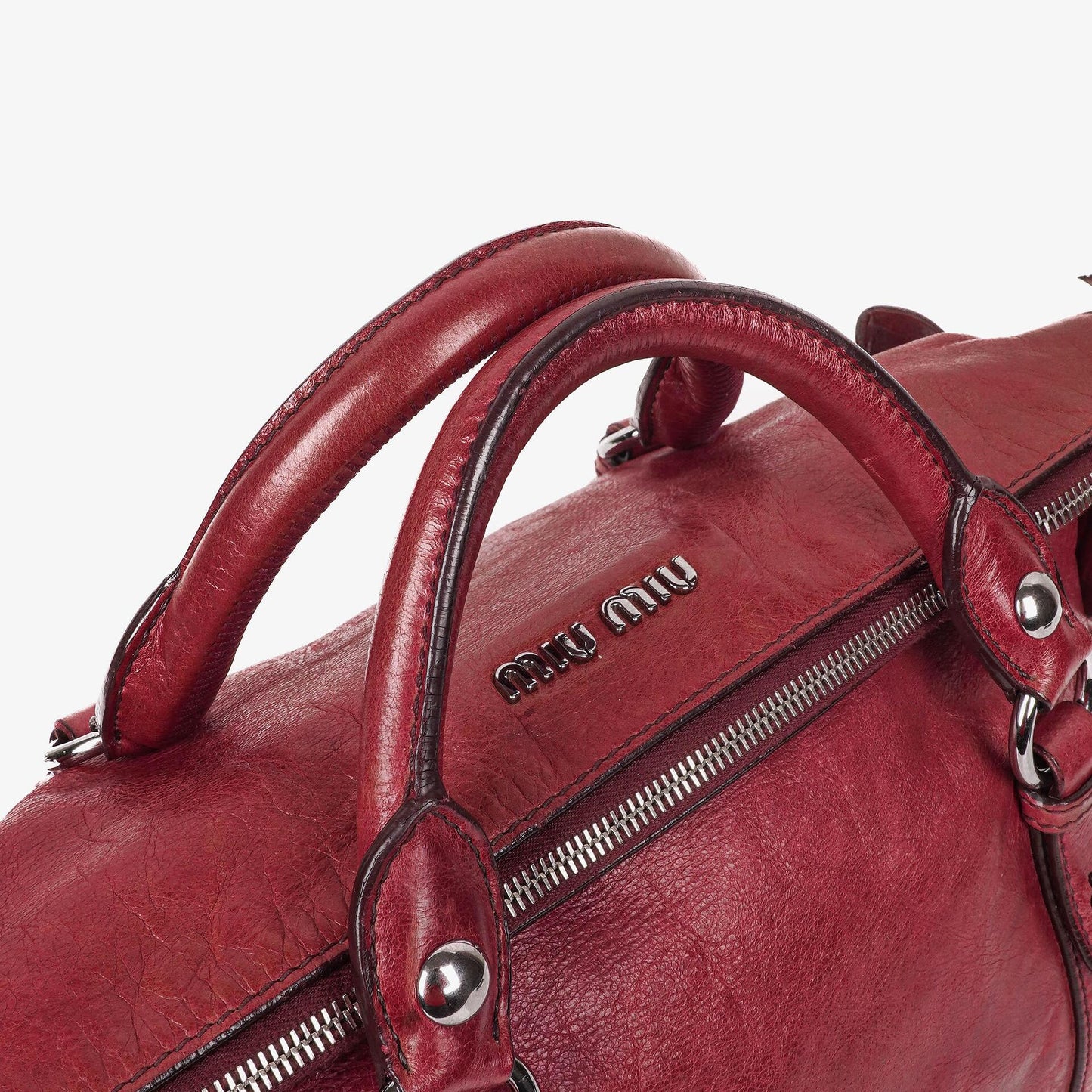 Miu Miu Vitello Lux Bow Satchel Tasche