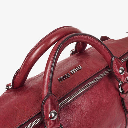 Miu Miu Vitello Lux Bow Satchel Tasche