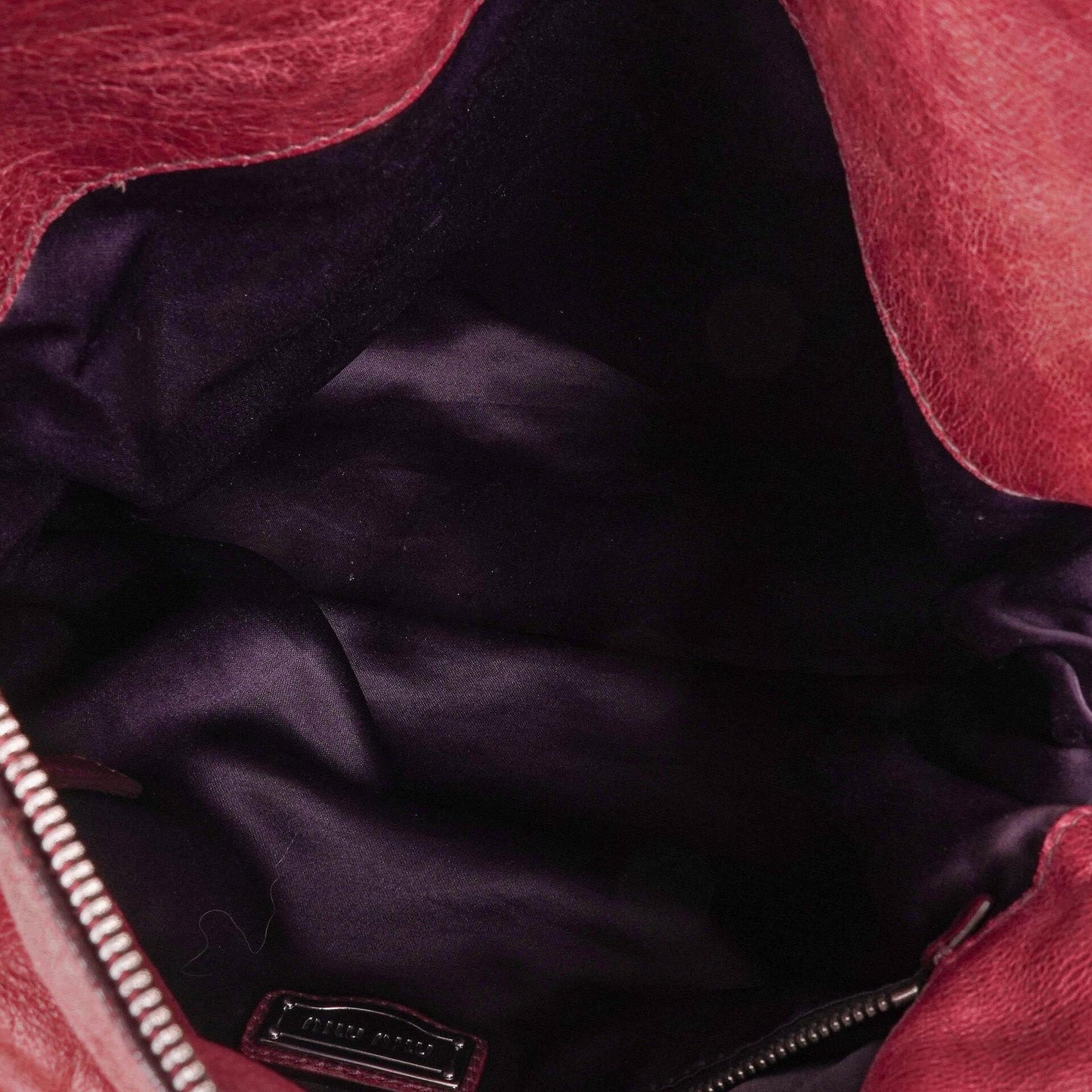 Miu Miu Vitello Lux Bow Satchel Tasche