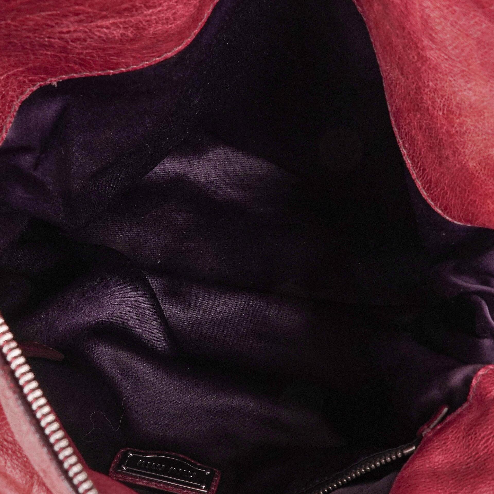 Miu Miu Vitello Lux Bow Satchel Tasche