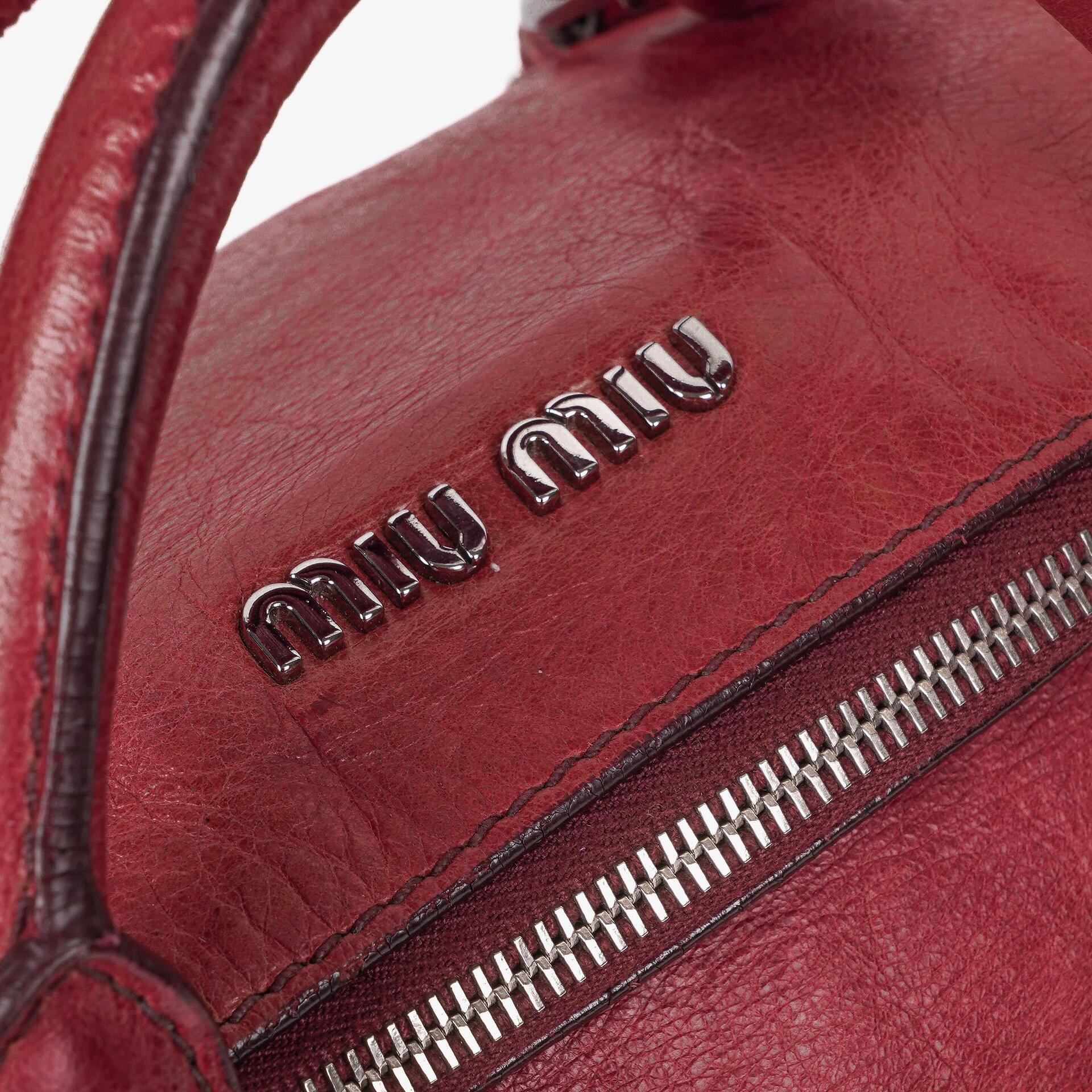 Miu Miu Vitello Lux Bow Satchel Tasche