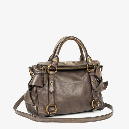 Miu Miu Vitello Lux Schleifen Satchel Tasche