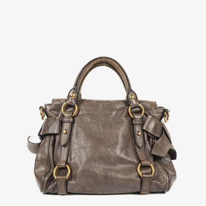 Miu Miu Vitello Lux Schleifen Satchel Tasche