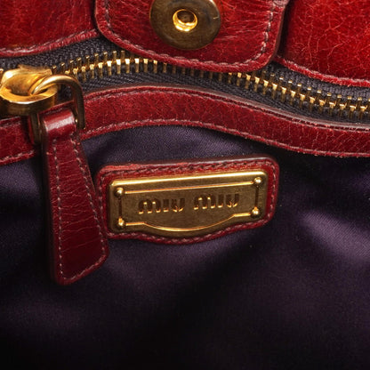 Miu Miu Vitello Lux Burgunder Umhängetasche