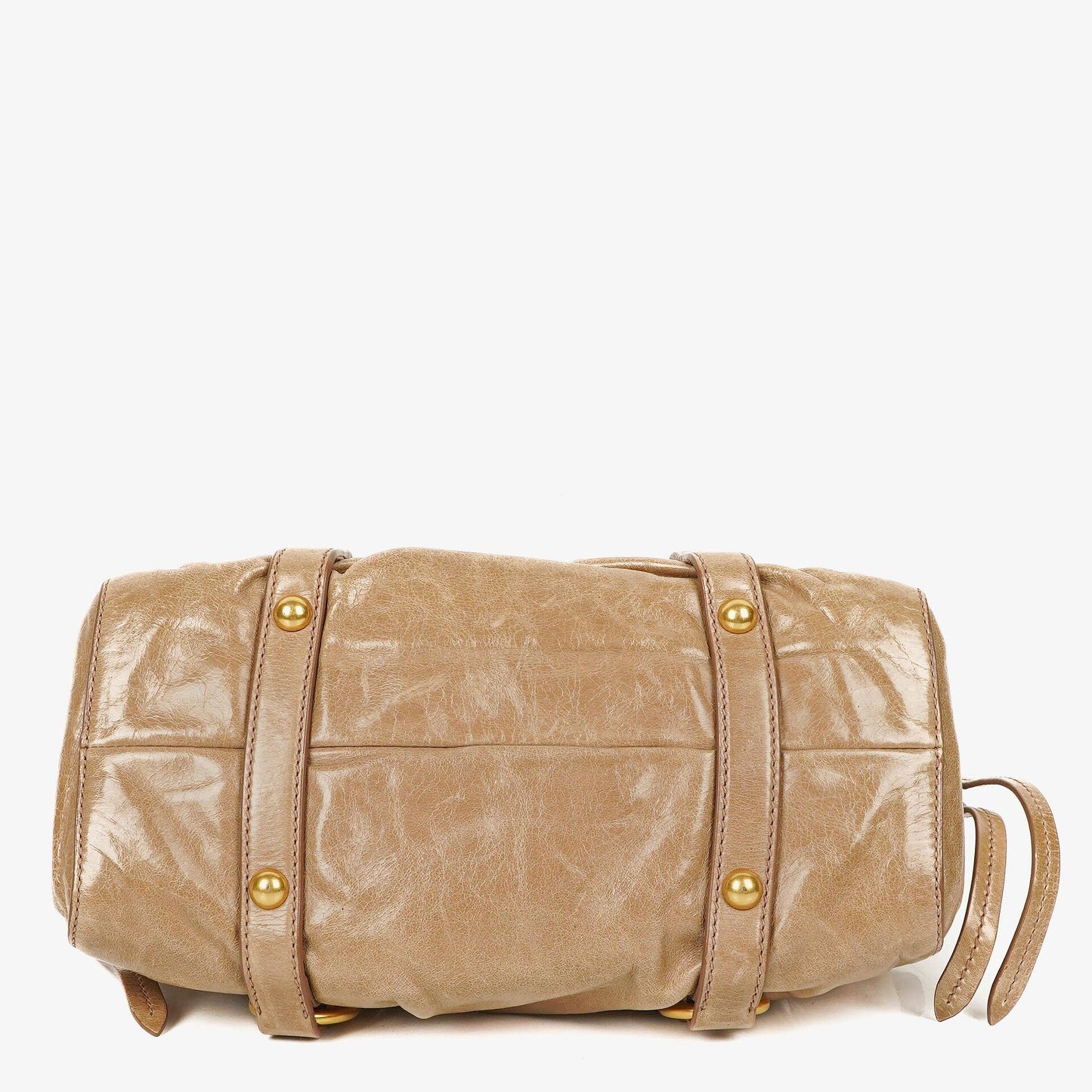 Miu Miu Vitello Lux Satchel Tasche in Cammeo