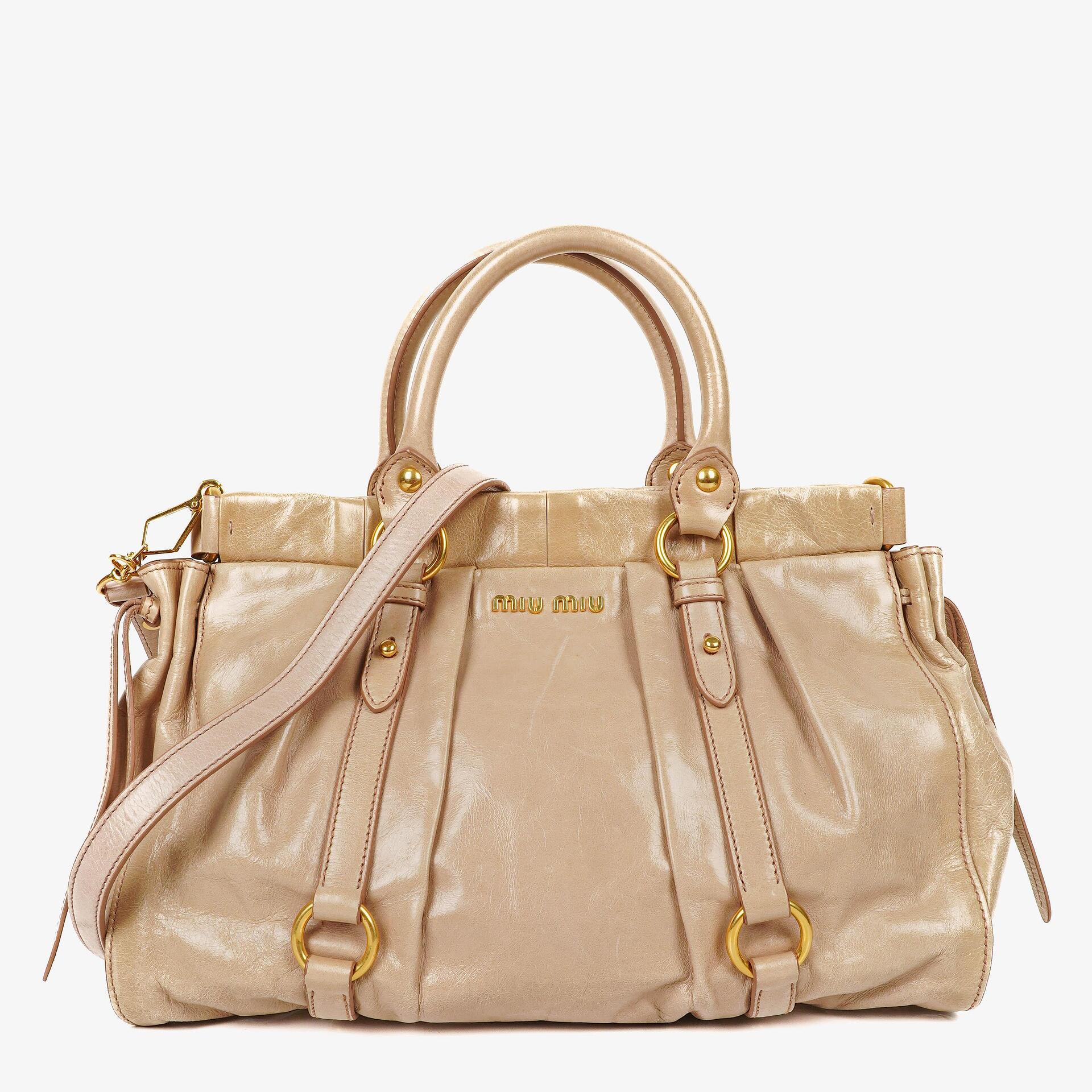 Miu Miu Vitello Lux Cipria Satchel Tasche