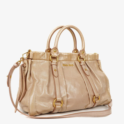 Miu Miu Vitello Lux Cipria Satchel Tasche