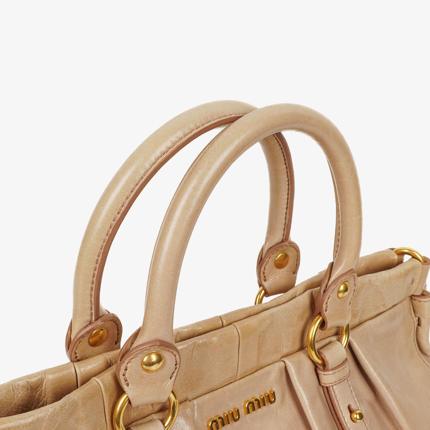 Miu Miu Vitello Lux Cipria Satchel Tasche