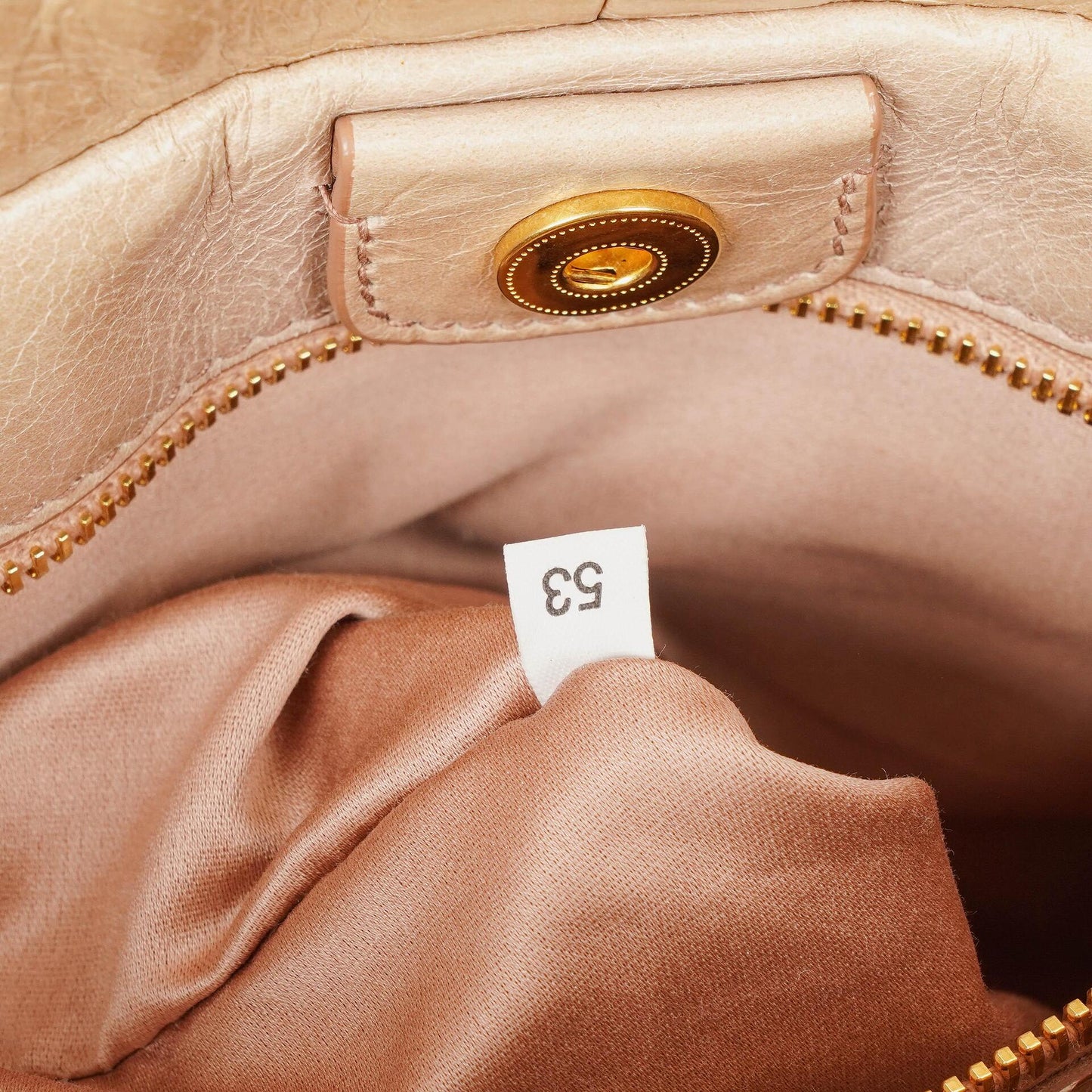 Miu Miu Vitello Lux Cipria Satchel Tasche