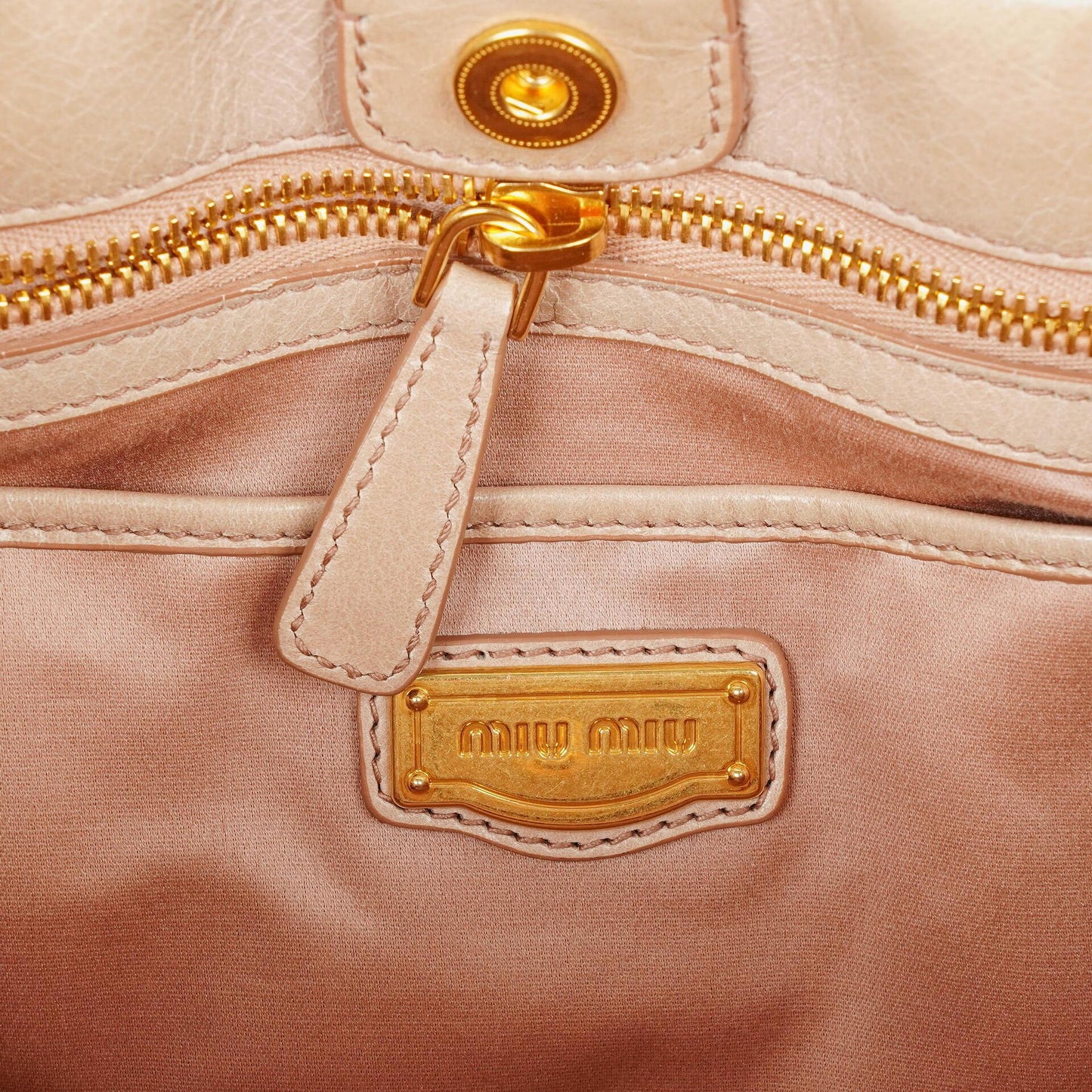 Miu Miu Vitello Lux Cipria Satchel Tasche