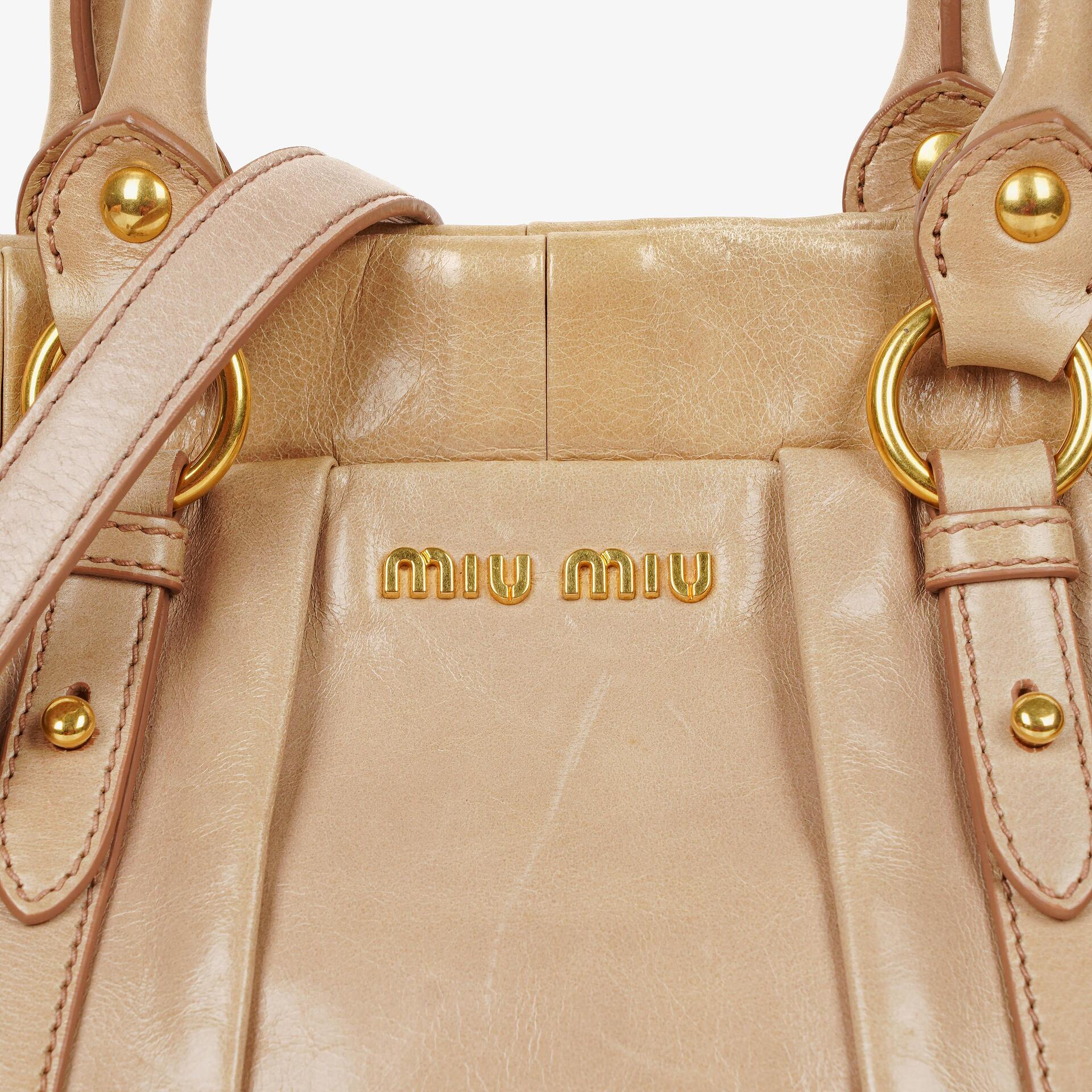 Miu Miu Vitello Lux Cipria Satchel Tasche