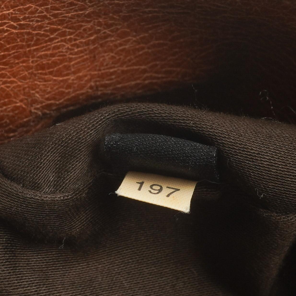 Miu Miu Vitello Lux Mini Bow Satchel Bag Cognac