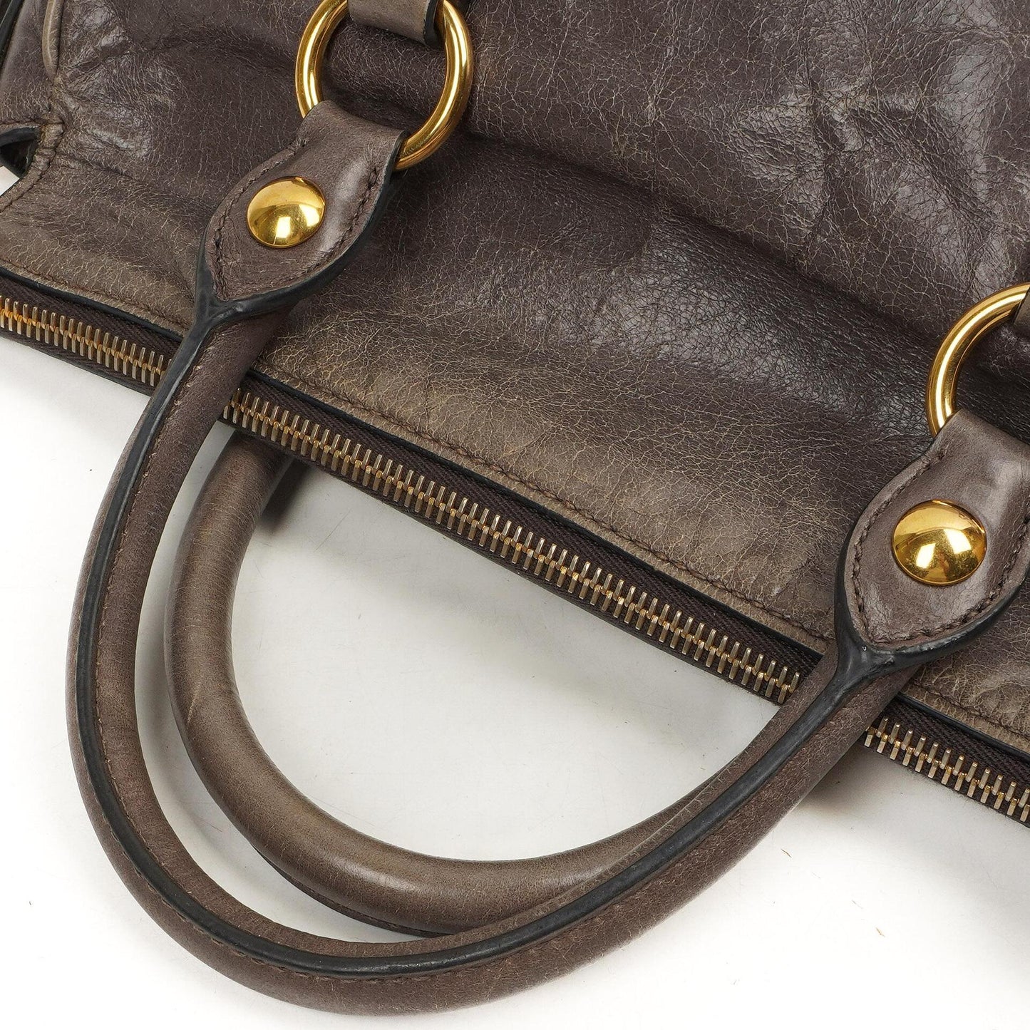 Miu Miu Vitello Lux Fumo Bow Tasche