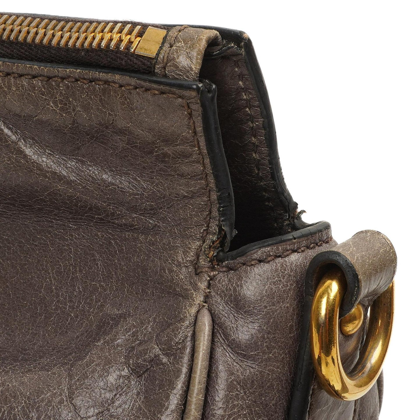 Miu Miu Vitello Lux Fumo Bow Tasche