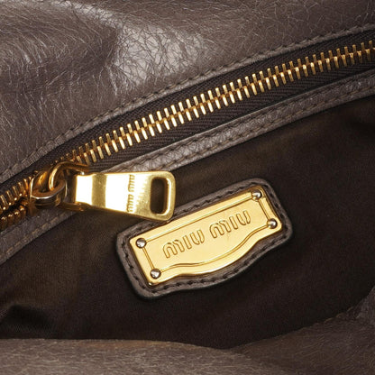 Miu Miu Vitello Lux Fumo Bow Tasche