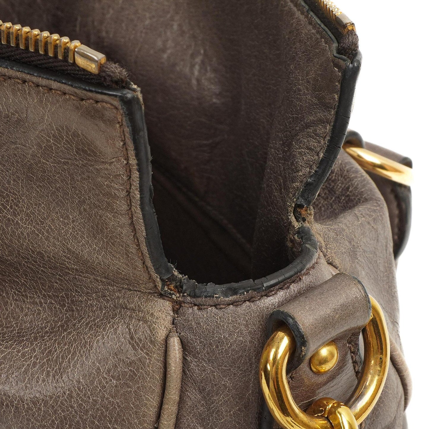 Miu Miu Vitello Lux Fumo Bow Tasche