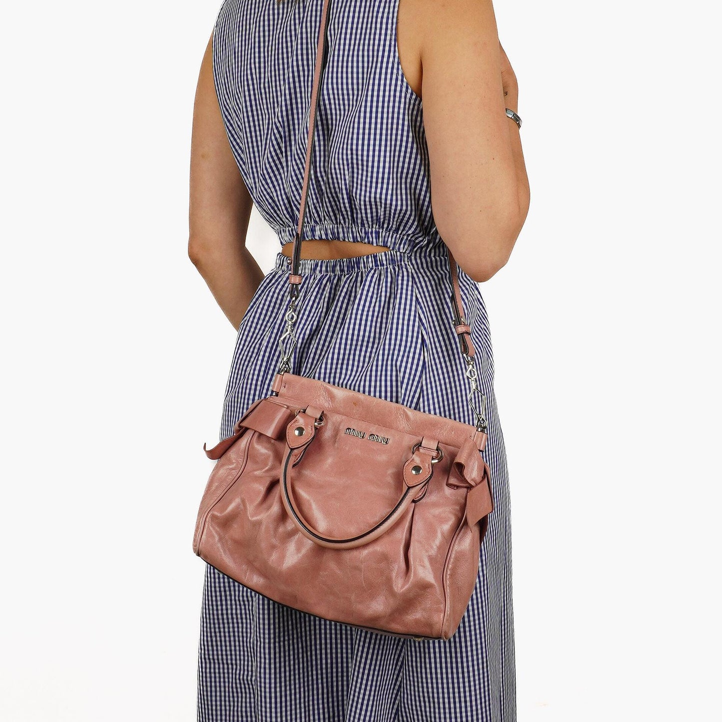 Miu Miu Vitello Lux Loto Satchel Bag Sehr gut