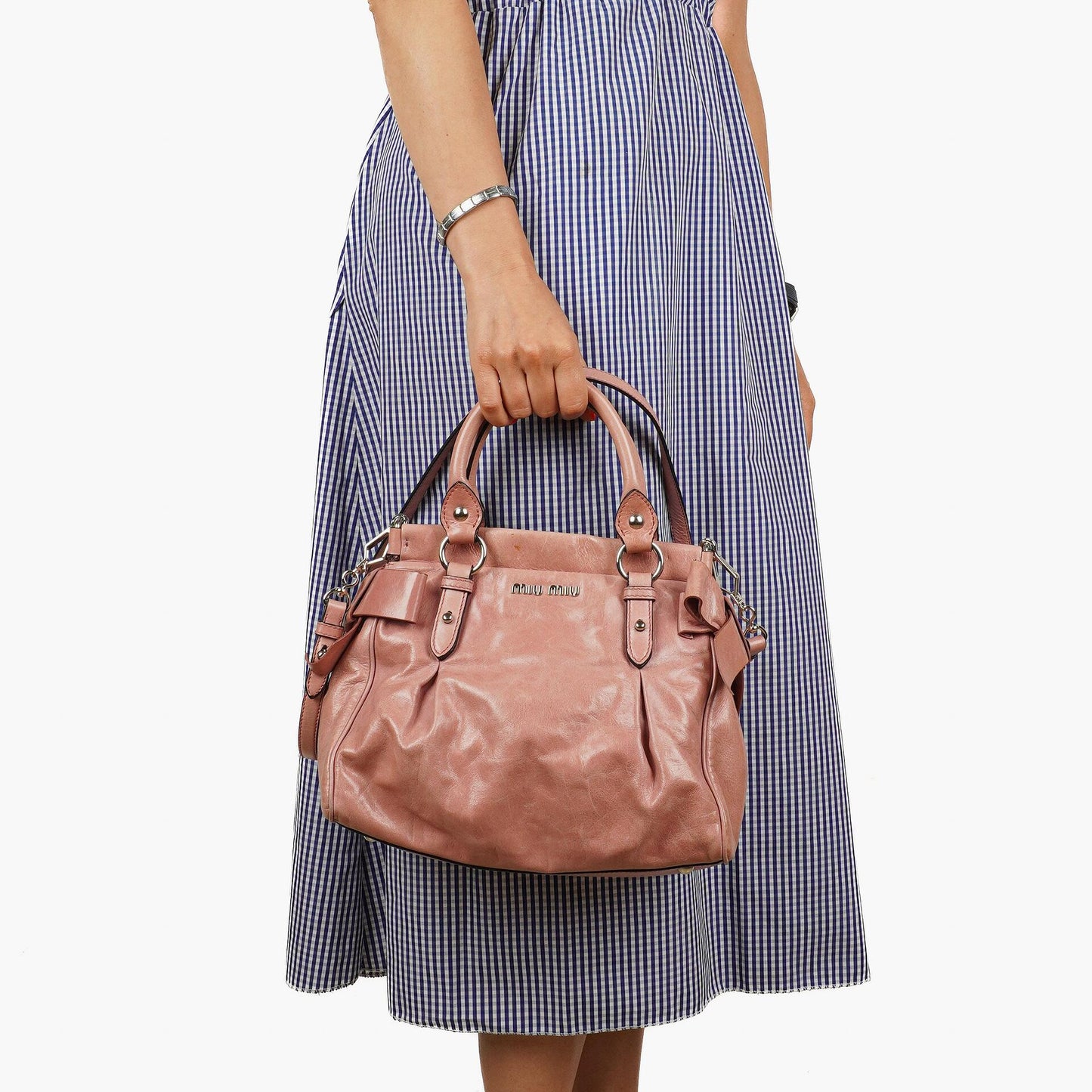 Miu Miu Vitello Lux Loto Satchel Bag Sehr gut