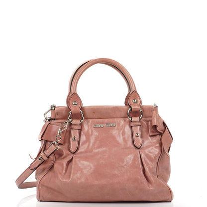 Miu Miu Vitello Lux Loto Satchel Bag Sehr gut