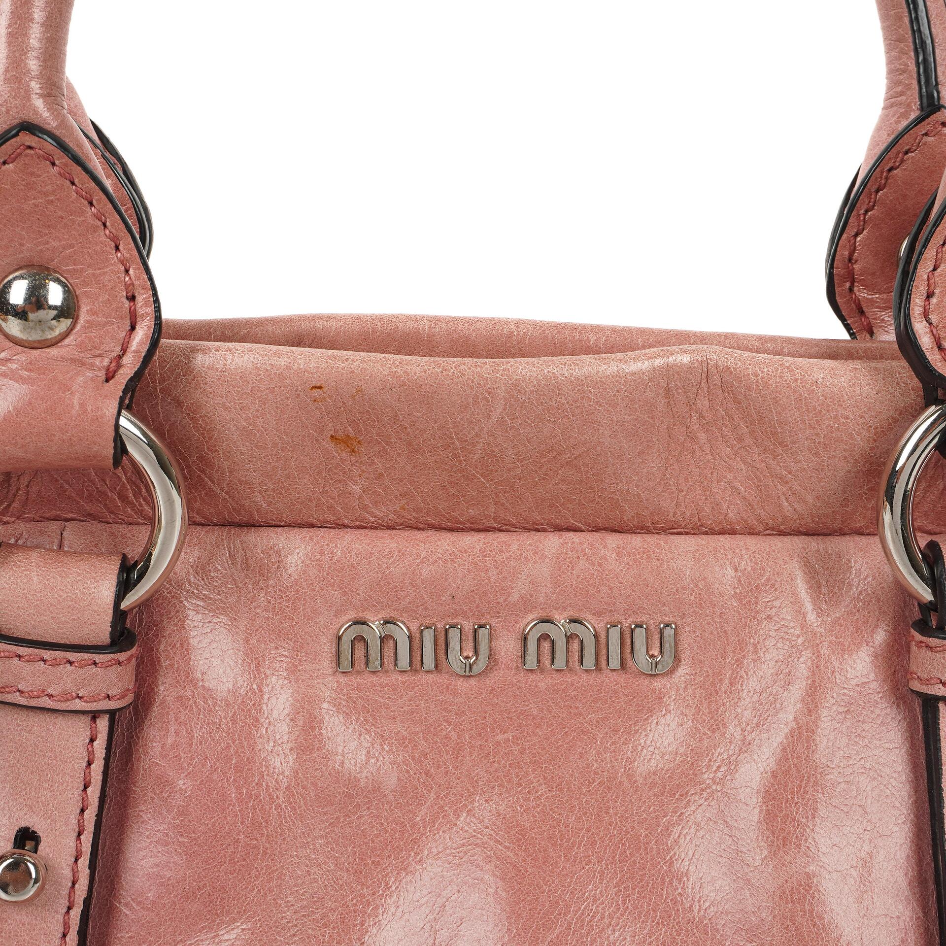 Miu Miu Vitello Lux Loto Satchel Bag Sehr gut