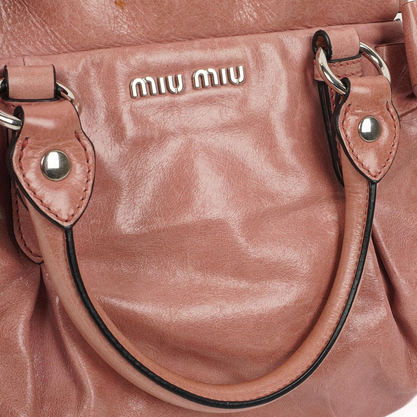 Miu Miu Vitello Lux Loto Satchel Bag Sehr gut