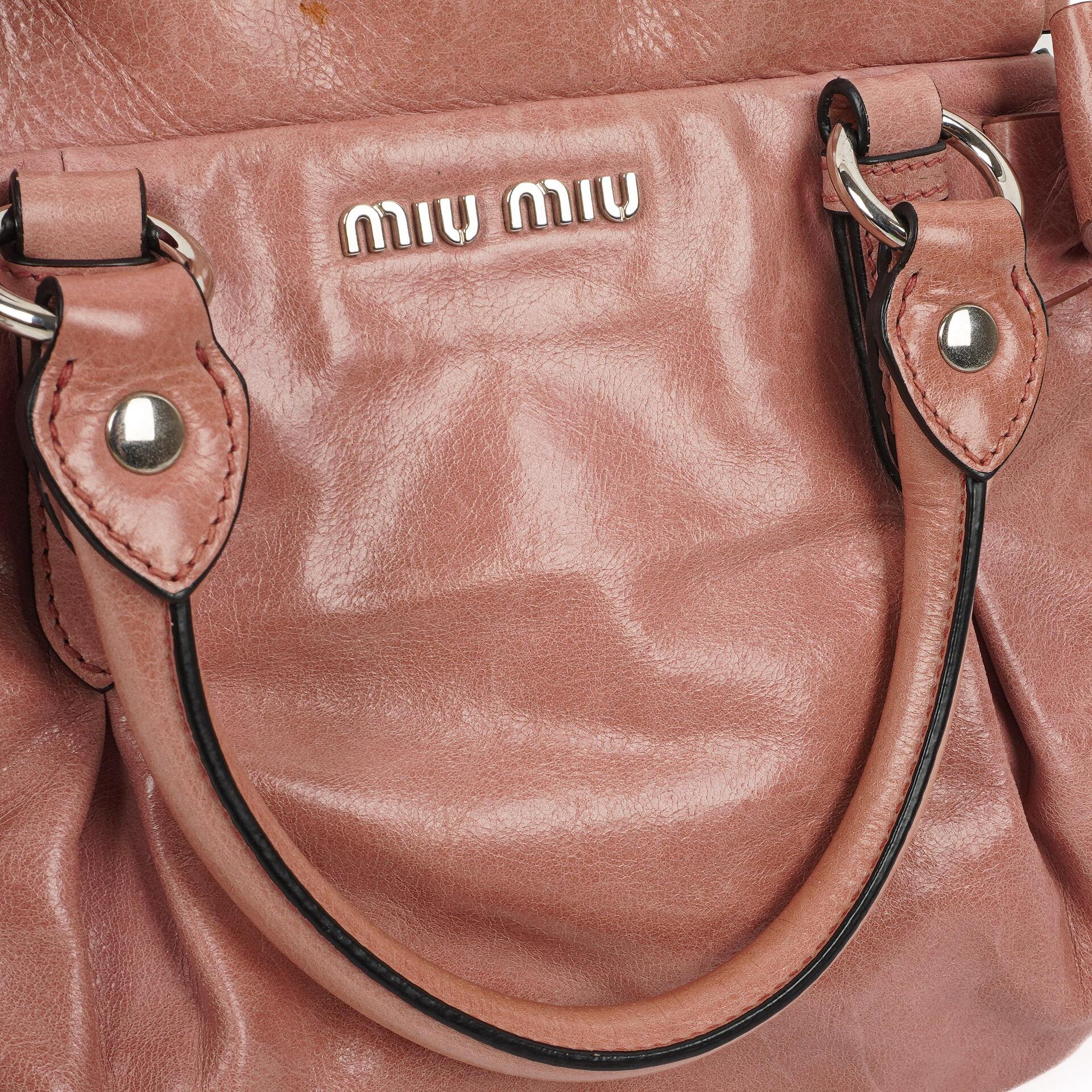 Miu Miu Vitello Lux Loto Satchel Bag Sehr gut