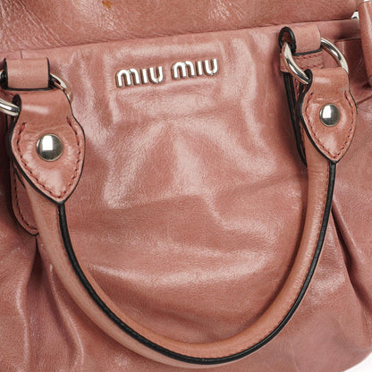 Miu Miu Vitello Lux Loto Satchel Bag Sehr gut