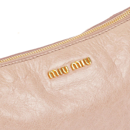 Miu Miu Vitello Lux Mughetto Bow Bag