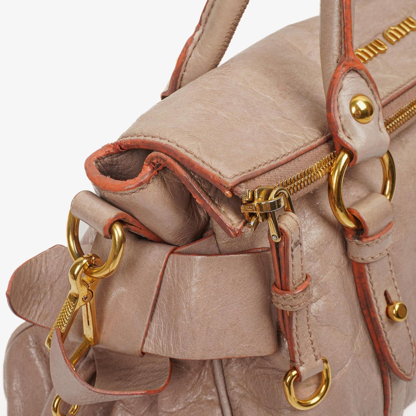 Miu Miu Vitello Lux Mughetto Satchel Tasche