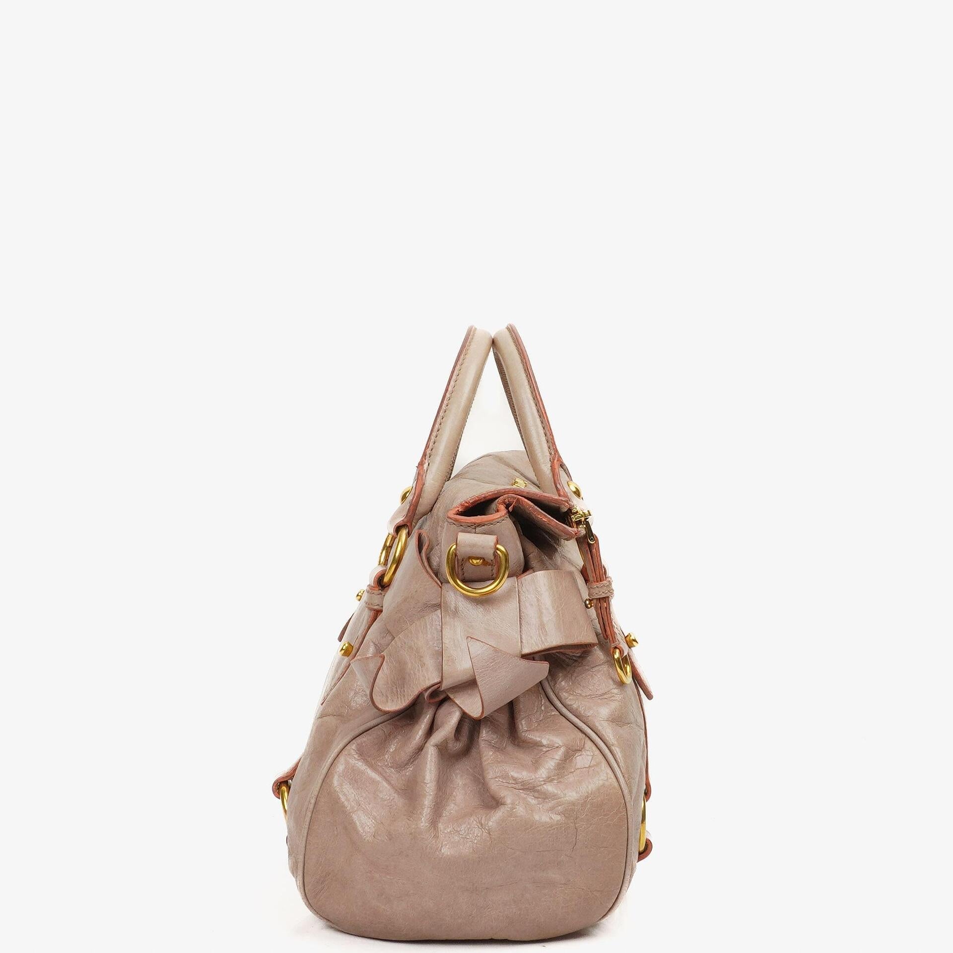 Miu Miu Vitello Lux Mughetto Satchel Tasche