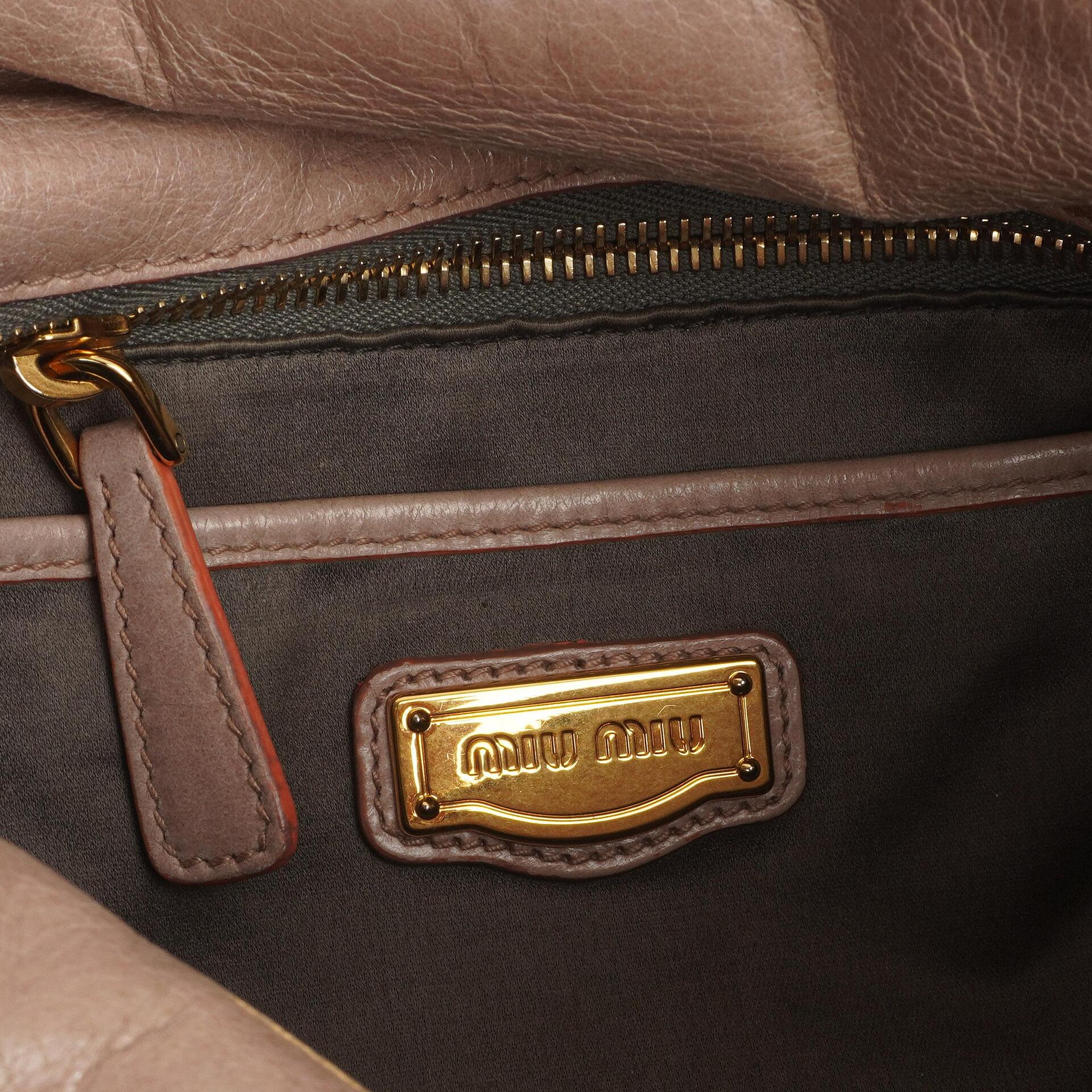 Miu Miu Vitello Lux Mughetto Satchel Tasche