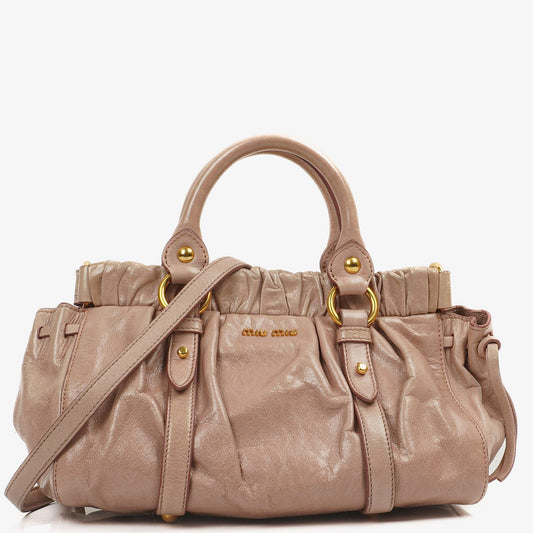 Miu Miu Vitello Lux Satchel Tasche Mughetto