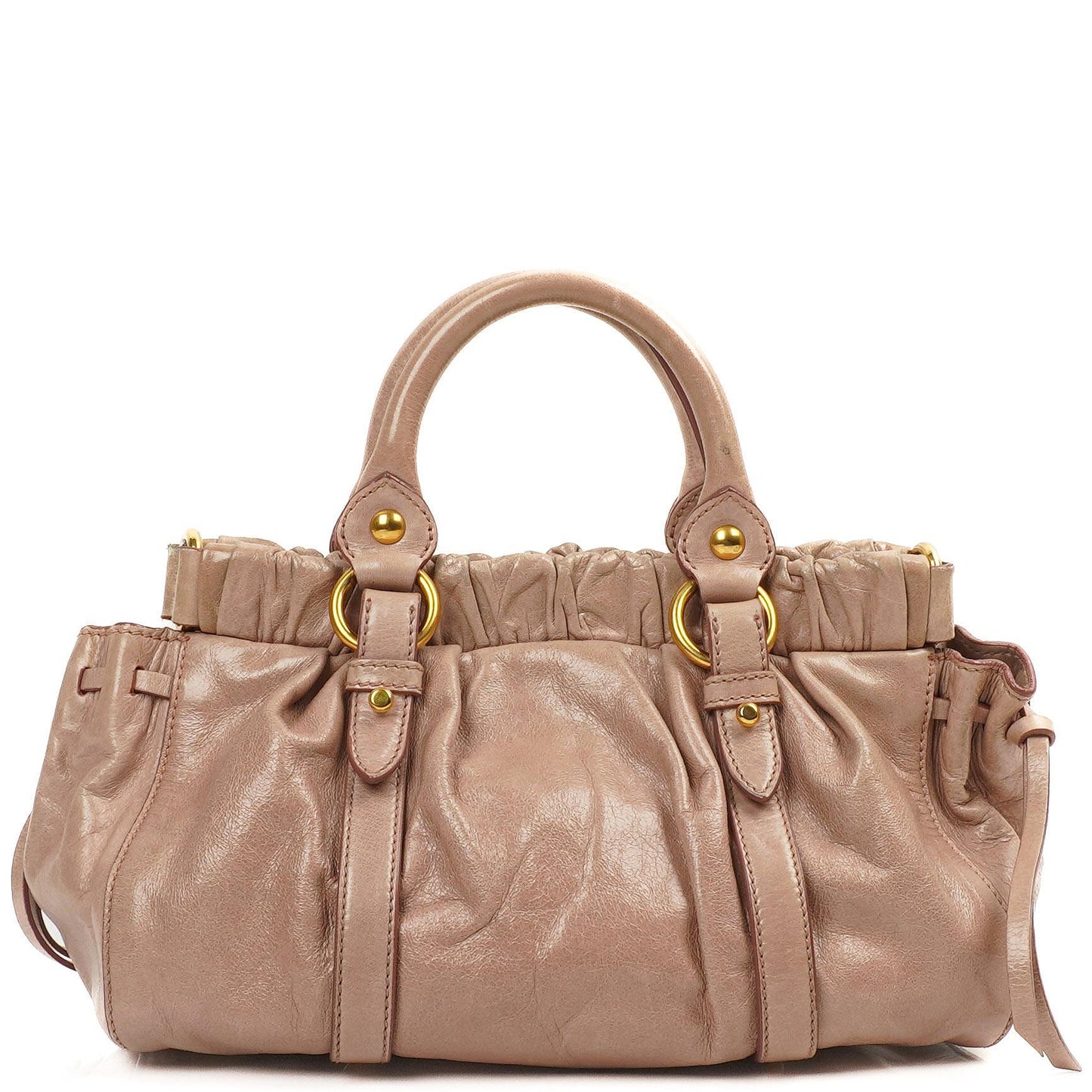 Miu Miu Vitello Lux Satchel Tasche Mughetto