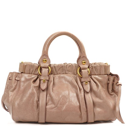 Miu Miu Vitello Lux Satchel Tasche Mughetto