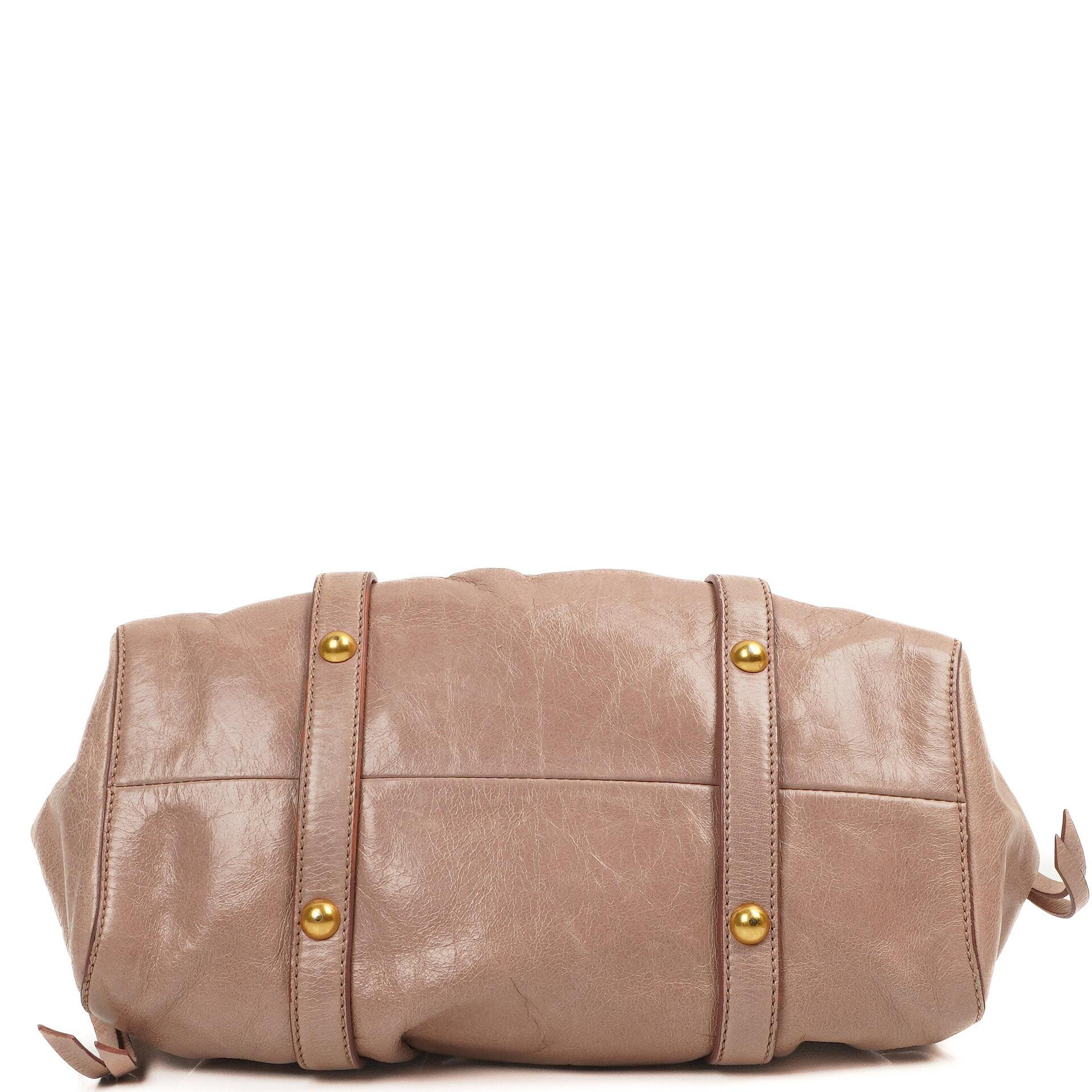 Miu Miu Vitello Lux Satchel Tasche Mughetto