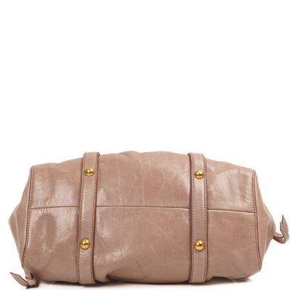 Miu Miu Vitello Lux Satchel Tasche Mughetto