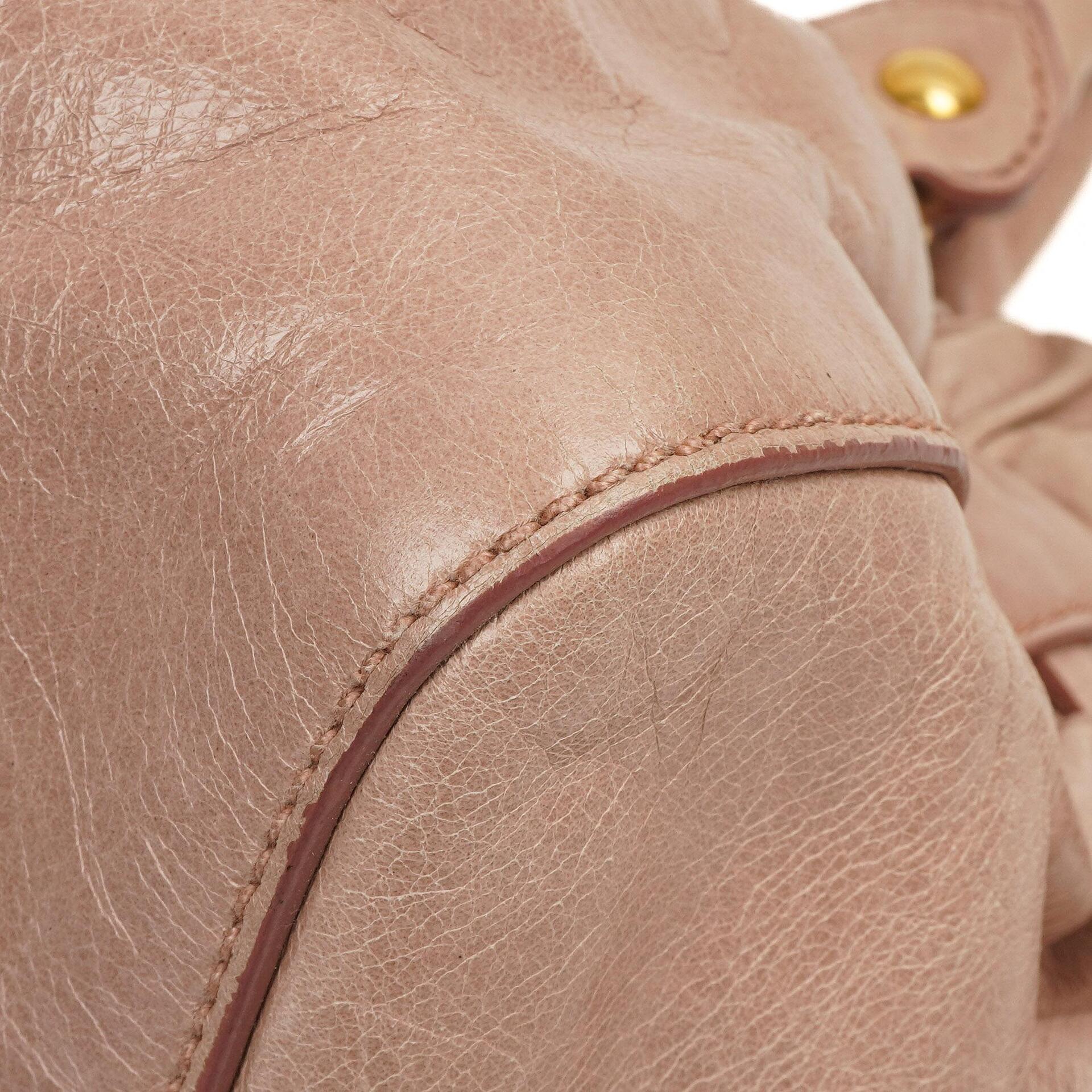 Miu Miu Vitello Lux Satchel Tasche Mughetto
