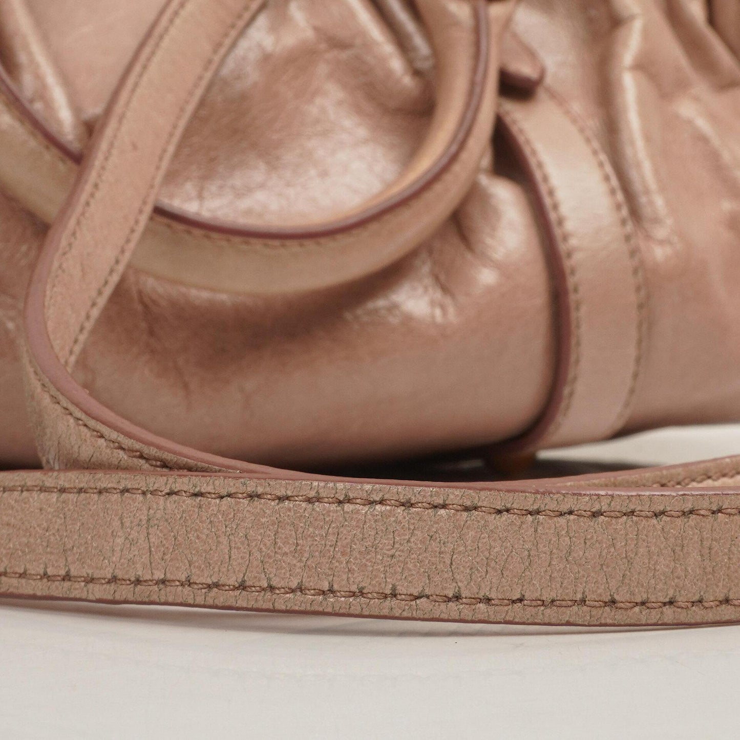 Miu Miu Vitello Lux Satchel Tasche Mughetto