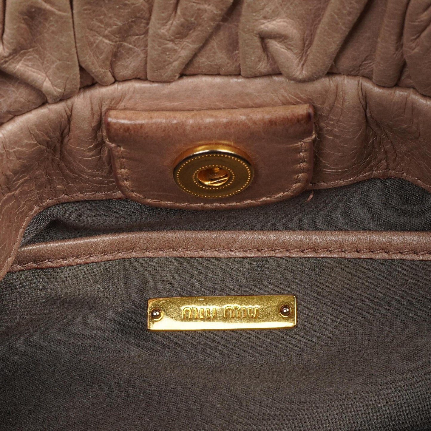 Miu Miu Vitello Lux Satchel Tasche Mughetto
