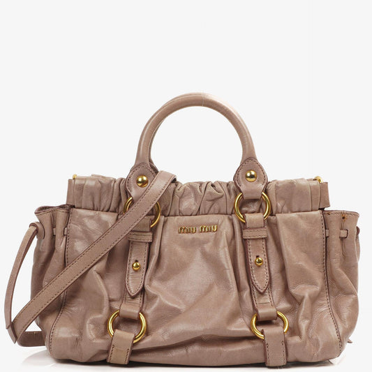 Miu Miu Vitello Lux Satchel Tasche Mughetto