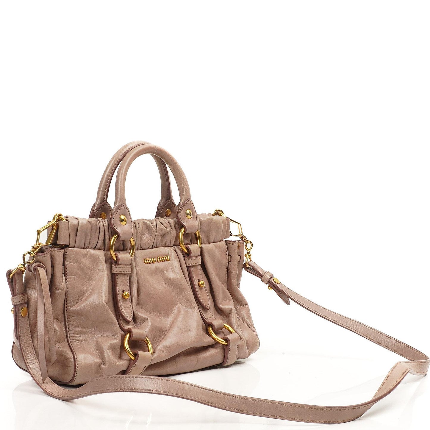 Miu Miu Vitello Lux Satchel Tasche Mughetto