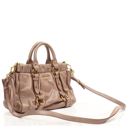 Miu Miu Vitello Lux Satchel Tasche Mughetto
