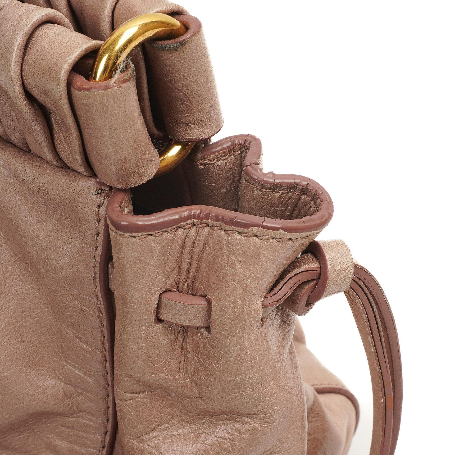 Miu Miu Vitello Lux Satchel Tasche Mughetto