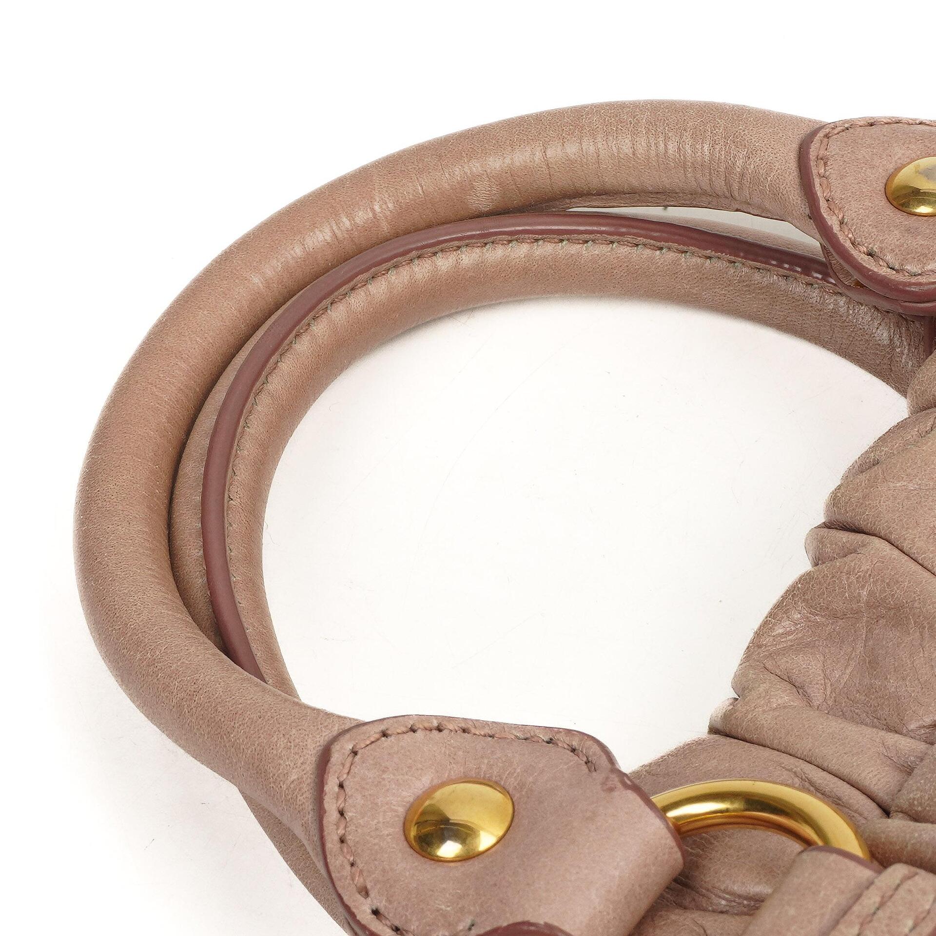 Miu Miu Vitello Lux Satchel Tasche Mughetto