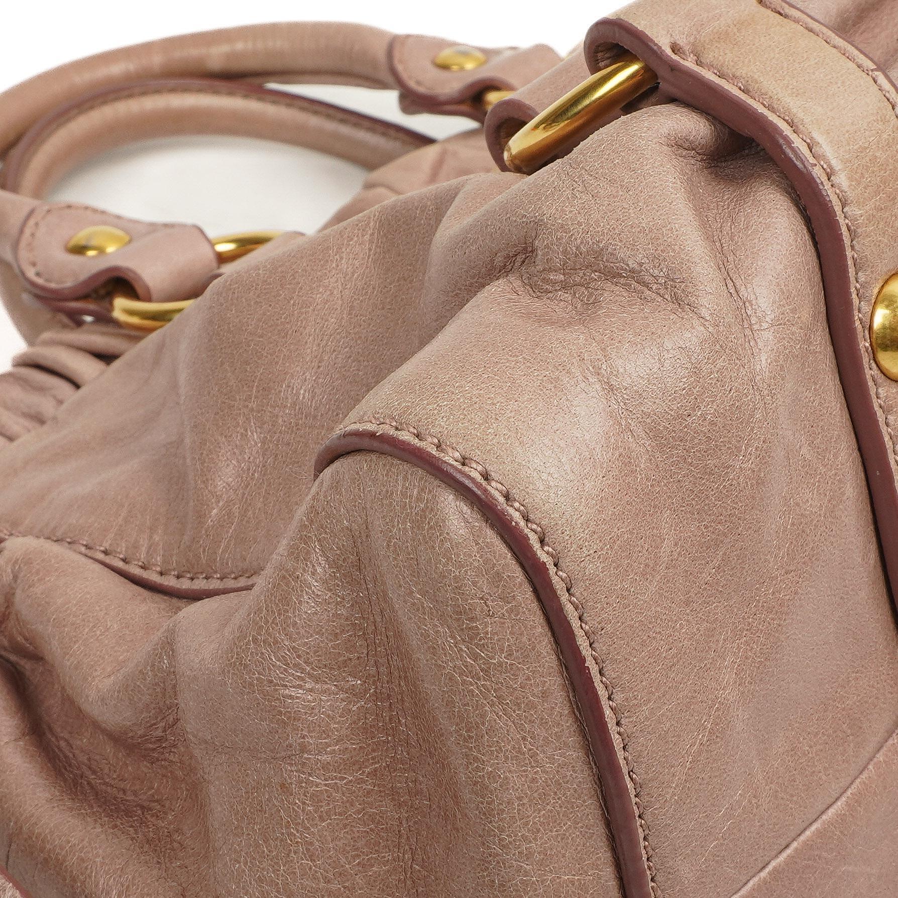 Miu Miu Vitello Lux Satchel Tasche Mughetto