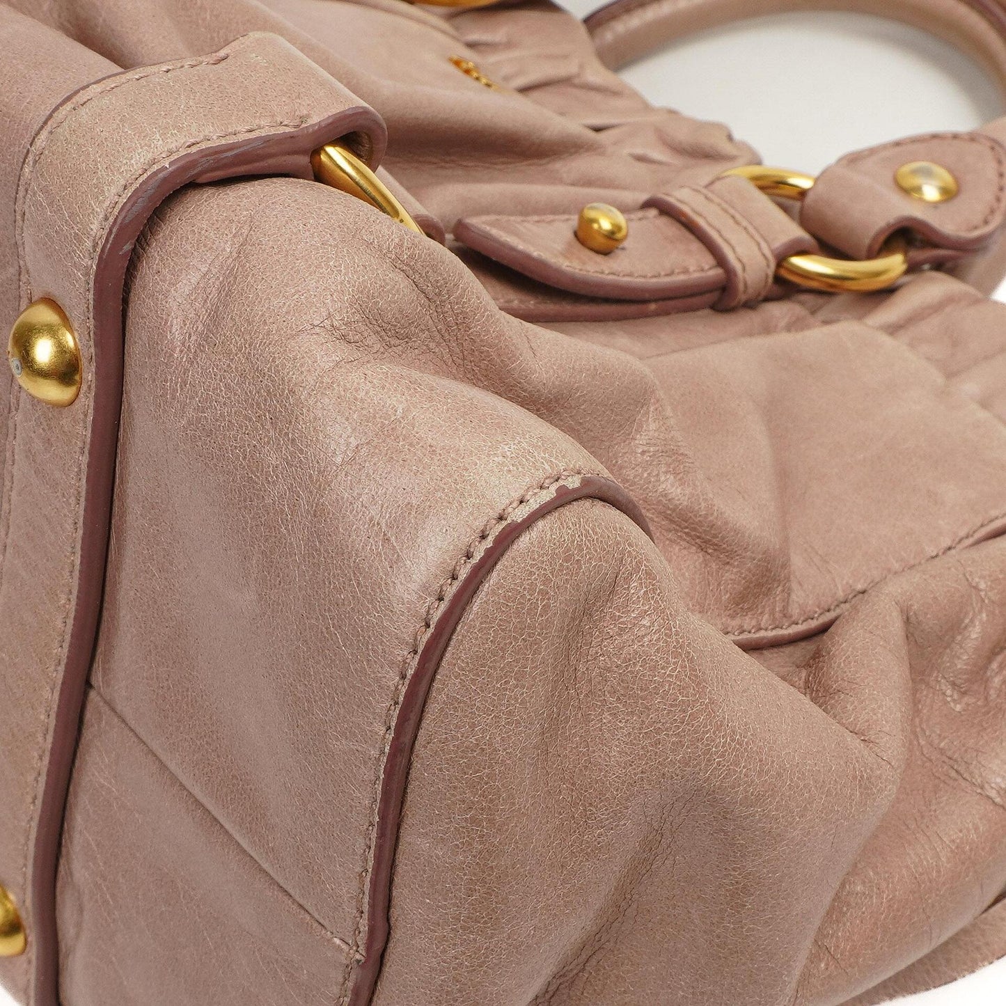 Miu Miu Vitello Lux Satchel Tasche Mughetto