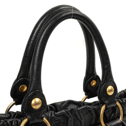 Miu Miu Vitello Lux Satchel Tasche Nero Schwarz