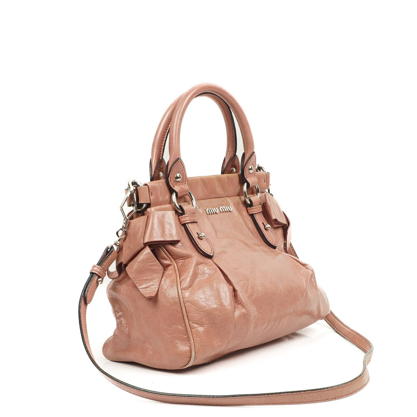 Miu Miu Vitello Lux Pink Satchel Tasche