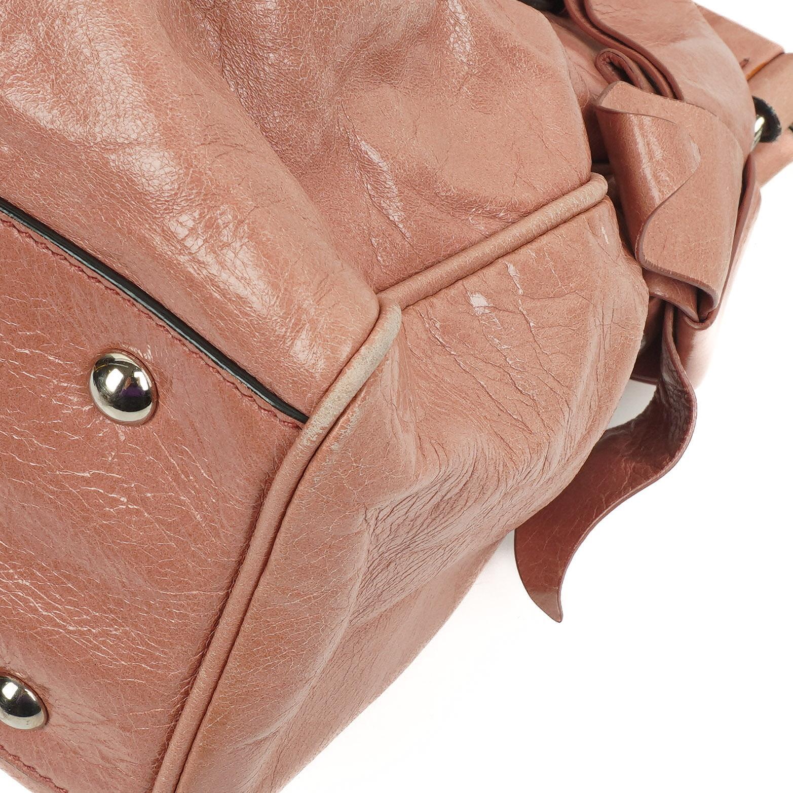 Miu Miu Vitello Lux Pink Satchel Tasche