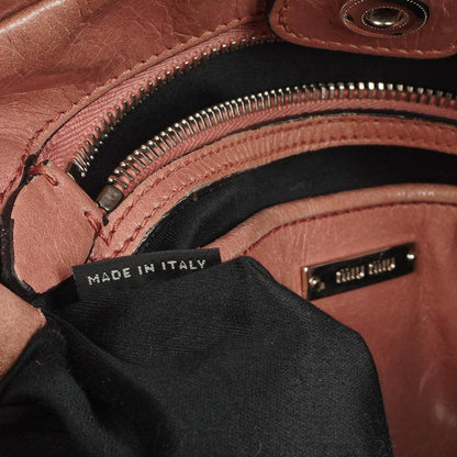 Miu Miu Vitello Lux Pink Satchel Tasche